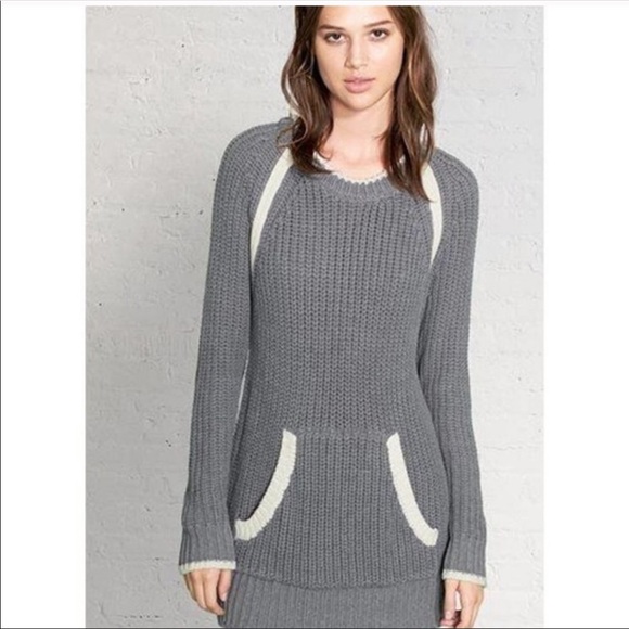 rag & bone/JEAN Camille Tunic Grey Chunky Knit Sweater - Picture 14 of 14